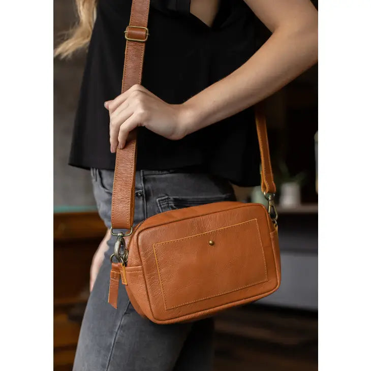 Brown Leather Crossbody Purse