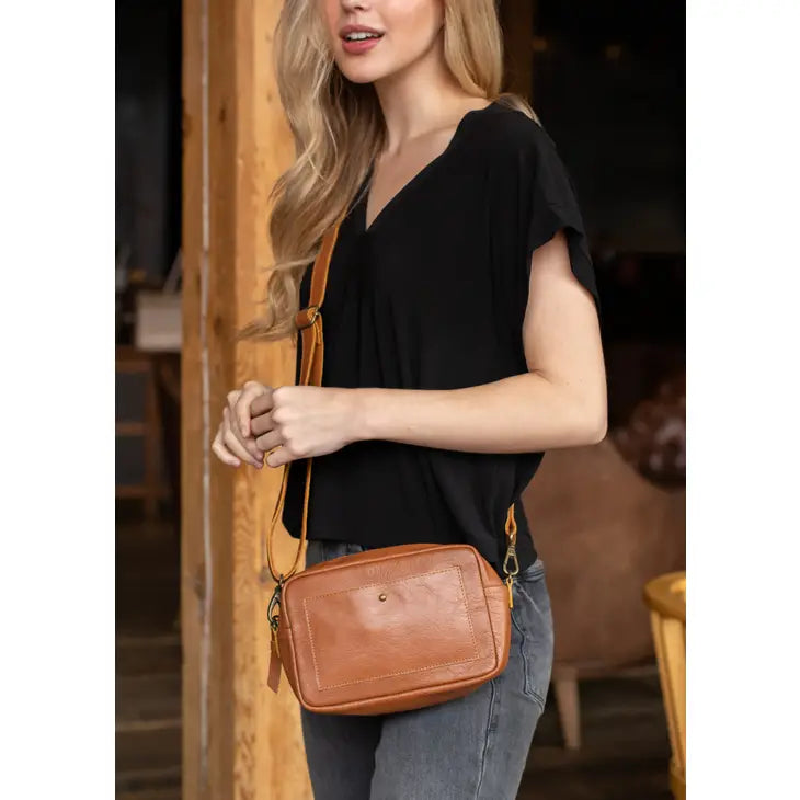 Brown Leather Crossbody Purse