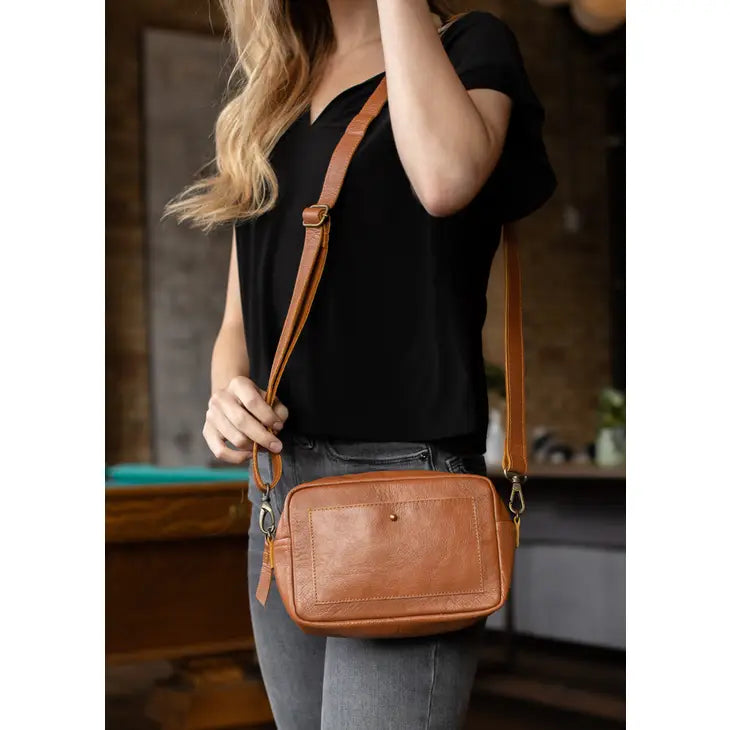 Brown Leather Crossbody Purse