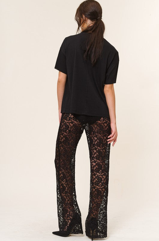Ruby Lace Pants in Black