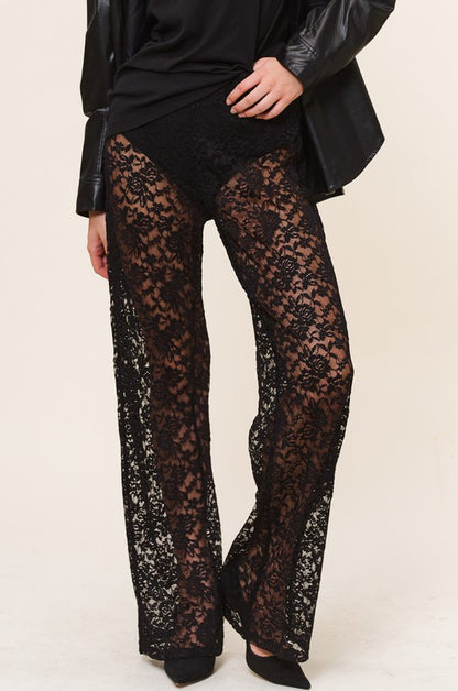 Ruby Lace Pants in Black
