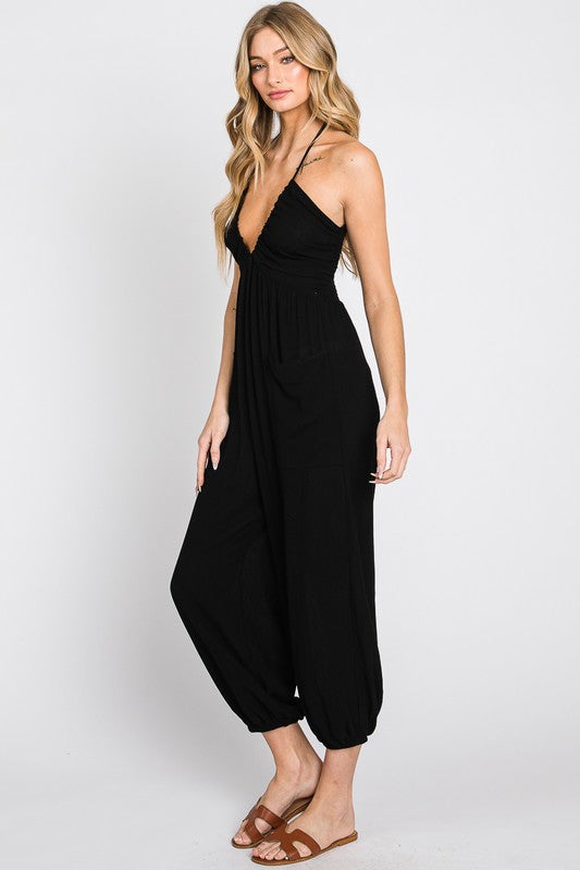 Jogger Style Jumpsuit in Black