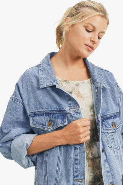 Oversized Vintage Style Denim Jacket