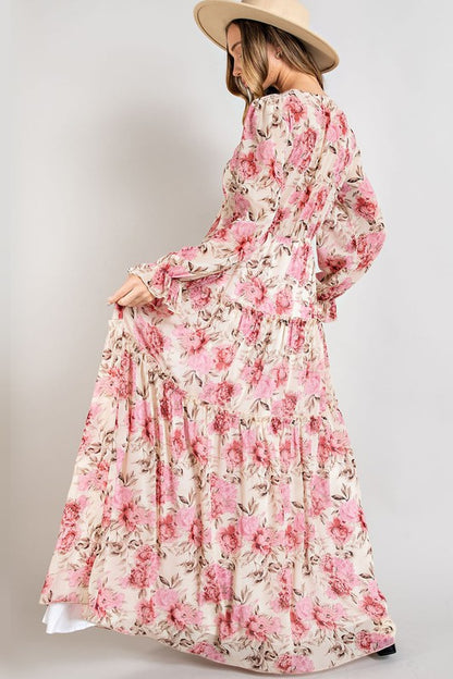 Pretty In Pink Floral Maxi Dress