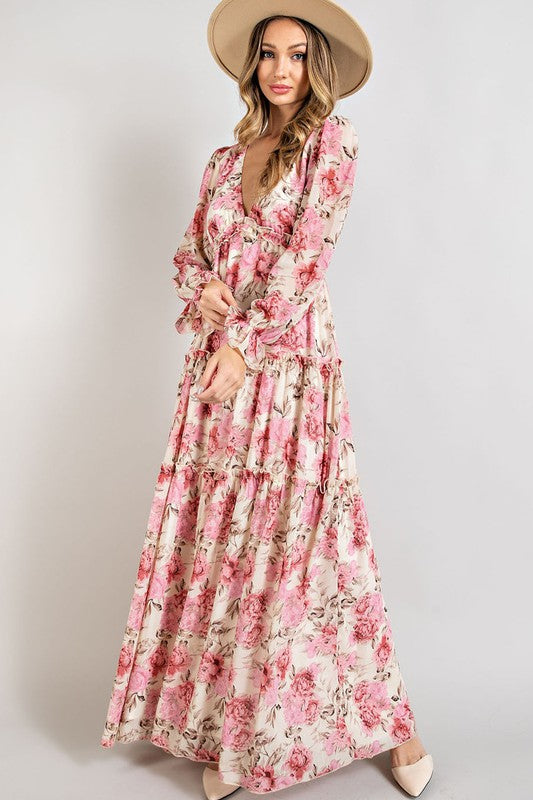 Pretty In Pink Floral Maxi Dress